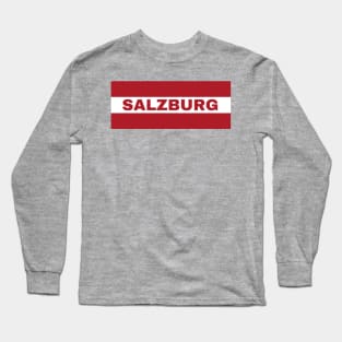 Salzburg City in Austrian Flag Long Sleeve T-Shirt